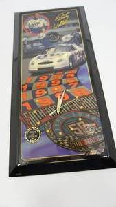 lot 13 image: Rusty Wallace 50th Anniversary Racing Sign--1948-1998 NASCAR Battery Operated Clock Sign-11  x  23