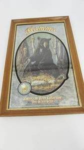 lot 25 image: Framed Hamms American Bear Collection  1992  Black Bear Sign-- First In A Series Sign--15 14  x  23 34