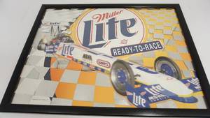 lot 30 image: Miller Lite--Ready To Race  Sign--25 34  x  19 12