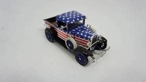 lot 38 image: Red-White-Blue Flag Designed 1931 Model A  Pick Up---137 Die Cast