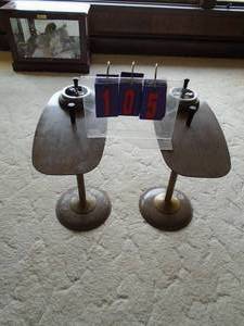 lot 105 image: Qty of 2 MSM ash tray end tables. Nice condition. As shown.
