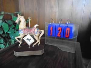 lot 120 image: Carousel horse figurine. American carousel brand. Limited edition. Approx. 10 tall. As shown.