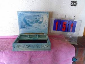 lot 151 image: Ornate soapstone Jewelry box Very nice condition. As shown.
