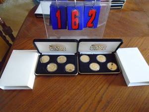 lot 162 image: Qty of 2 set of Grand casino coins. As shown.