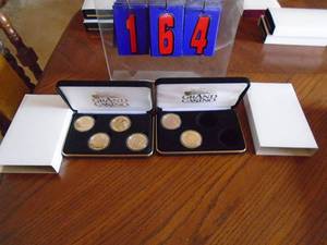 lot 164 image: Qty of 2 set of Grand casino coins. As shown.