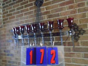lot 172 image: 9 piece wall tea candle bracket. As shown.