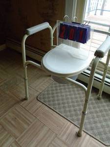 lot 201 image: Handicap potty chair. As shown.