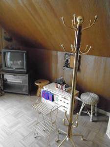 lot 213 image: Brass coat rack & stand. AS shown.