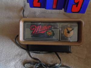 lot 219 image: Miller High Life register clock. Untested. As shown.