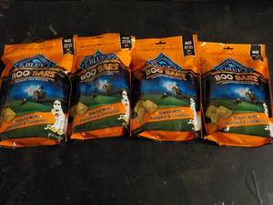 4 - 11 oz Bags Blue Boo Bars Dog Bi...