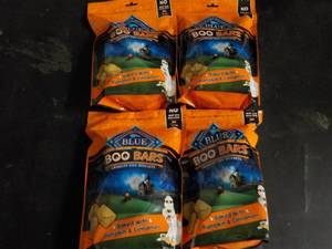 4 - 11 oz Bags Blue Boo Bars Dog Bi...