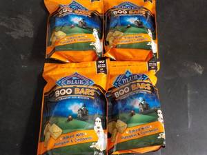4 - 11 oz Bags Blue Boo Bars Dog Bi...