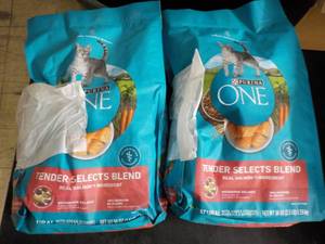 2 Partial Bags Purina One Cat Food...
