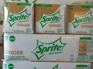 4 - 12 packs sprite Ginger Zero Sug...