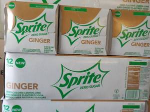 4 - 12 packs sprite Ginger Zero Sug...