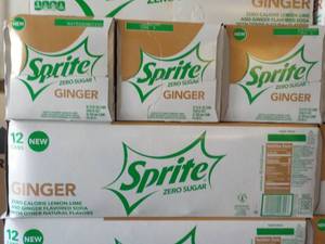 4 - 12 packs sprite Ginger Zero Sug...