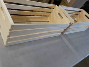 2 Wood Boxes 27 x 12 x 10 needs re...