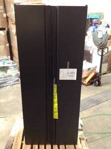 lot 67 image: Husky 3-Piece Regular Duty Welded Steel Garage Storage System in Black (54 in. W x 75 in. H x 19 in. D) - has dents - review all pictures