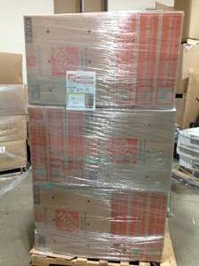 lot 75 image: Pallet with The Home Depot Heavy-Duty Medium Adjustable TV and Picture Moving Box with Handles - review all pictures