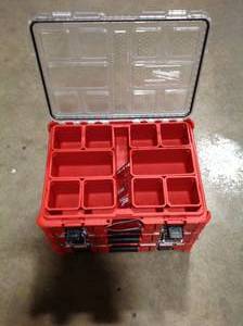 lot 77 image: Milwaukee PACKOUT 11-Compartment Impact Resistant Portable Small Parts Organizer good condition - review all pictures