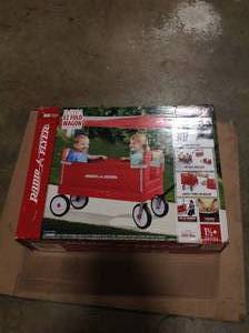 lot 87 image: Radio Flyer 3 in 1 EZ Fold Wagon with Canopy - Red- good condition - review all pictures