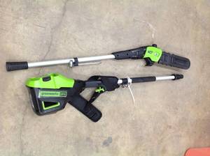 lot 5 image: Greenworks PRO 10 in. 60V Battery Cordless Pole Saw (Tool-Only) Customer returns review all pictures