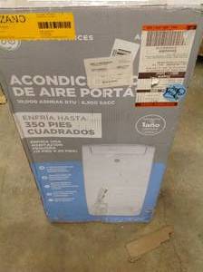 lot 12 image: GE 10,000 BTU (5,200 BTU, DOE) Portable Air Conditioner with Dehumidifier and Remote in White Customer Returns Review all pictures