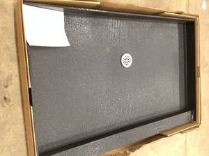 lot 33 image: Redi Base Single Curb Shower Pan With Center Drain, 38.5  x 60