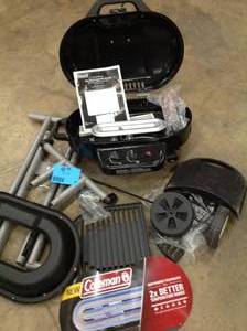 lot 40 image: Outdoor Camping Coleman grille no inspected unit maybe missing parts Customer returns review all pictures