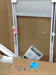 lot 51 image: Roll over image to zoom in  ODL ADDON2036E White Cordless Add On Enclosed Blind with 12 in. Wide Aluminum Blinds for 20 in. Width x 36 in. Length Door Window