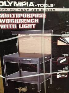 lot 56 image: Olympia tools multi-purpose workbench with light, 82-802 - good condition - review pictures