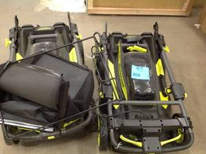 lot 59 image: Assorted Lot of 2 Ryobi 21 in battery lawn mowers - various conditions - review all pictures
