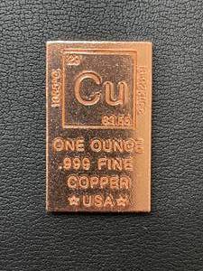 1 Ounce .999 Fine Copper