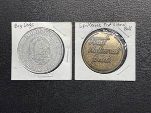 Big Dog and Spokane Bank Tokens