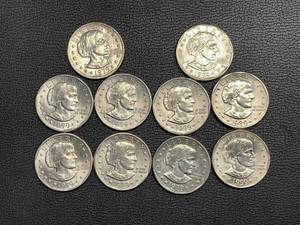 10 Susan B Anthony Dollar Coins
