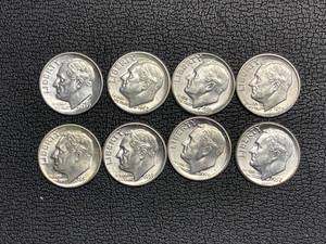 8 Silver Brilliant Uncirculated Dimes
