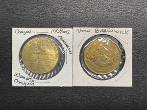 Oregon and New Brunswick Tokens