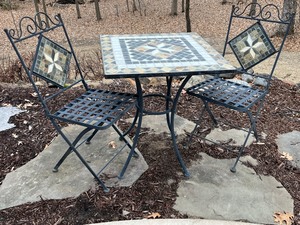 lot 136 image: Wonderful Outdoor Three Piece Bistro Set