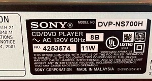 lot 37 image: Sony CD  DVD Player