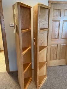 lot 44 image: Two Corner Wedge Shelving Units by Thornwood