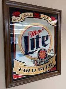 lot 62 image: Miller Lite Man Cave Mirror