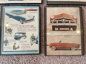 lot 65 image: Vintage Car Framed Advertisements