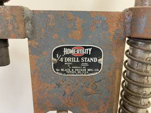 lot 68 image: Vintage Home Utility 14 Inch Drill Stand with Great Graphics