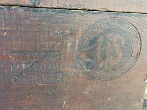lot 110 image: Vintage Wooden Standard Railroad Container