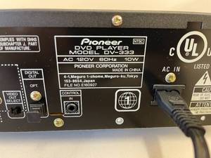 lot 117 image: Pioneer DVD Player Model DV-333