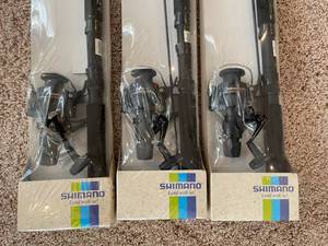 lot 178 image: 3 Shimano Medium Action Spincast Systems New in the Package