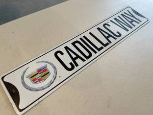 lot 194 image: Metal Cadillac Way Wall Mount Sign