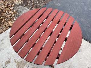 lot 200 image: Wooden Folding Patio Table