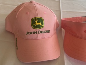lot 233 image: Womens Pink John Deere Ball Cap and Nike Visor