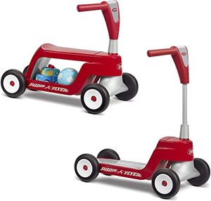 Radio Flyer Scoot 2 Scooter, Toddler Scooter or Ride on, Ages 1-4, Red